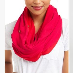Ruby Red Snap-Button Convertible Scarf